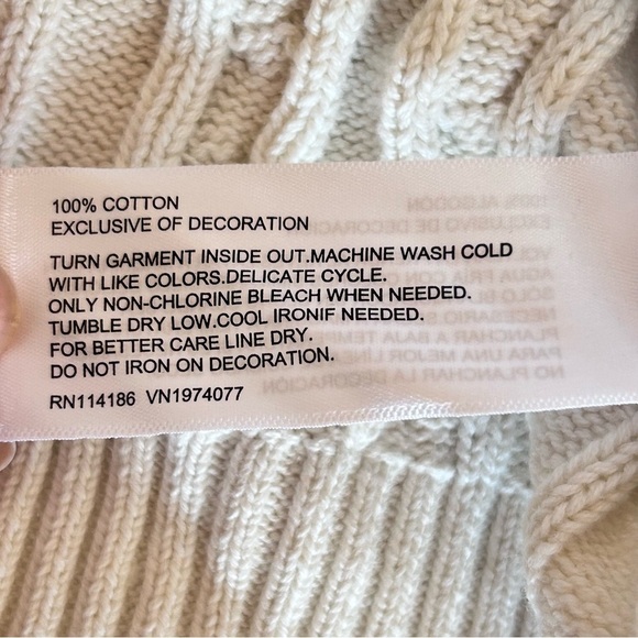 PRINCE Pickleball Collection x Target Cable-Knit Cardigan Cream Size L Preppy - Picture 10 of 13